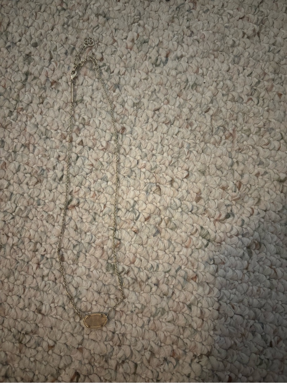 Kendra Scott Gold Tone Necklace with Cream Stone